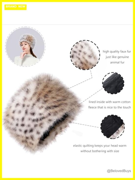 Faux Fur Bucket Hat and Headband 2pc Set